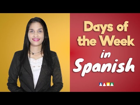 Spanish Words for Days of the Week | How to Say Days of the Week in Spanish