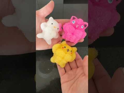 Making 3 buff pals with jelly sand 💪🏻 #diy #craft #cute #kawaii #hellokitty #pokemon #satisfying