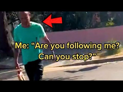 Man Saves Woman From Creepy Stalker..