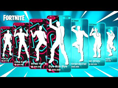 ALL TIKTOK DANCES & ICON SERIES EMOTES IN FORTNITE (Dimensional, Bye Bye Bye, What You Want)