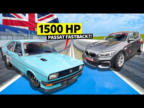 LS-swapped Twin Turbo “Passat” drag races 1200hp AWD BMW M140i