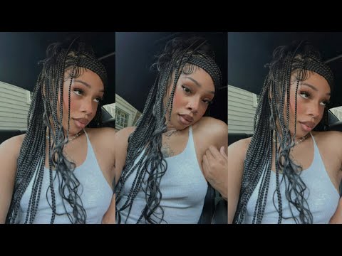 hair vlog: it’s giving boho knotless in 30 minutes | braided wig install | ft. fancivivi