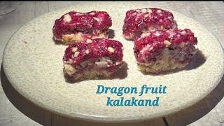 Dragon fruit kalakand/ instant kalakand recipe/quick and easy recipe @ExoticdrizzleFlavours4573