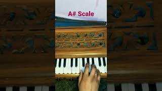 A# Major Scale Harmonium Notes | #shorts #scale