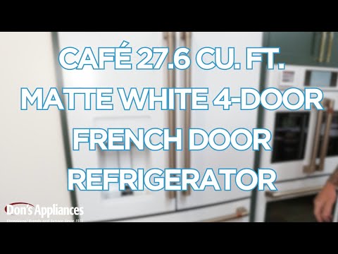 Cafe 27.6 Cu.Ft. Matte White 4-Door French Door Refrigerator (Model #