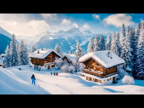 Switzerland’s  Mürren Village Fully Covered With Snow ❄️Winter Wonderland !