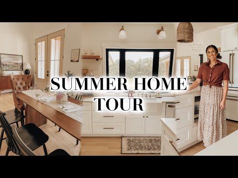 SUMMER HOME TOUR | tour our modern farmhouse + make zucchini bread with me!