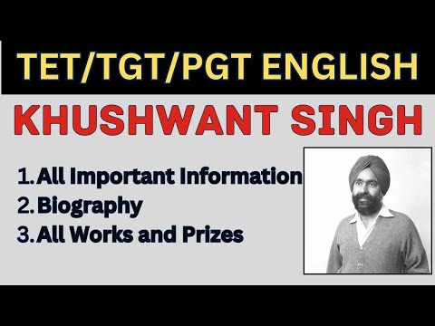 KHUSHWANT SINGH| Indian English writer | Indian English writing | Indian English literature |