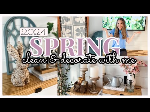 NEW SPRING DECORATE WITH ME 2024 / NEUTRAL SPRING DECOR IDEAS / DECORATING FOR SPRING