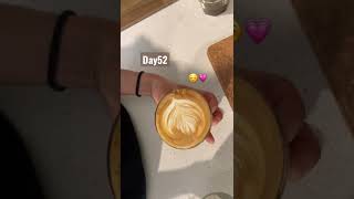 ラテアート成長記録【My latte art progress#day52】#homebarista#latteart#homecafe#ラテアート練習中#オーストラリア#メルボルン#おうちカフェ