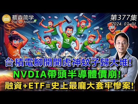 台積電腳開開虎神蚊子歸大堆! NVDIA帶頭半導體價崩!融資+ETF=史上最龐大套牢慘案! 20240731《經典技術分析》第 377集