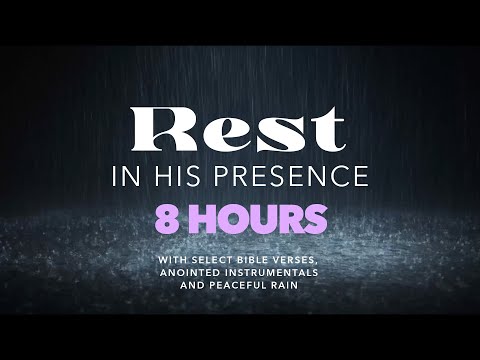 Sleep Well | Relaxation | Rain & Music | Bible Verses | Psalms | Dark Screen | Rest in His Presence