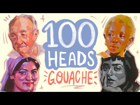 MORE HEADS ✷ 100 Heads Challenge ✷ Gouache Portrait Painting