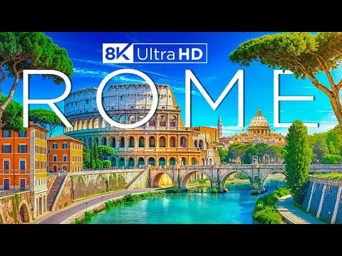 Rome 8K UHD - Ancient Wonders and Vibrant Culture with Soothing Music  - 8K Video Ultra HD