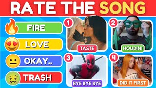 RATE THE SONG - TOP SONGS 2024 Tier List | Music Quiz