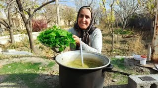 Cooking delicious and local food of the village.Cooking style in daily village life.Village life