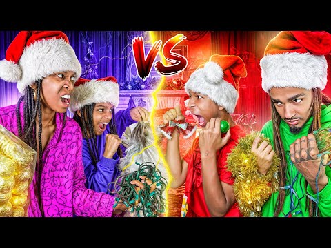 “THE CHRISTMAS TREE CHALLENGE”|FAMILY WONT STOP BATTLING| KOTA CAKE|VLOGMAS