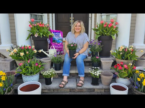 Planting Spring Porch Pots. Why You Should Use Perennials In Your Containers, & Hummingbird Syrup!