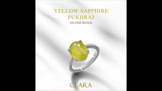 Natural & Certified Yellow Sapphire Pukhraj Stone Rings Collection | CLARA