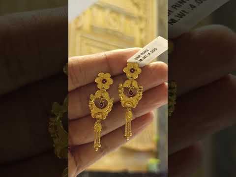 Earrings 22ct#goldjewellerydesigns #goldjewellery #goldaccessories #viralvideo #goldesign #gold