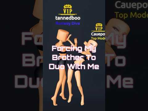 FORCING MY BROTHER TO DUO WITH ME IN DRESS TO IMPRESS!! 😱 #roblox #dti #brother #shorts