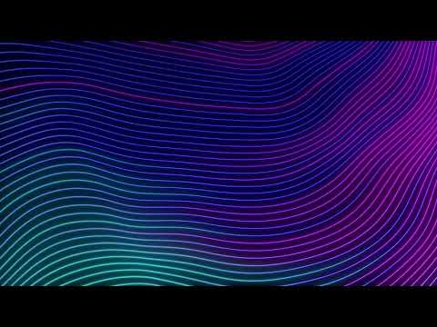 Futuristic Wavy Neon Lines Pattern on Black Background | Free HD Version Footage