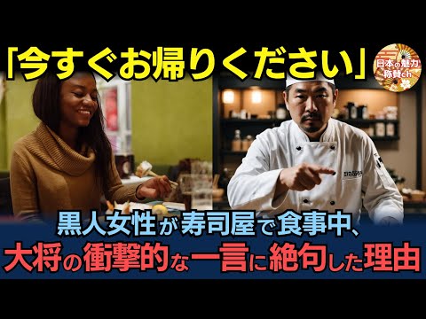 「今すぐお帰りください」黒人女性が日本の寿司屋で食事中、大将の衝撃的な一言に絶句した理由【海外の反応】