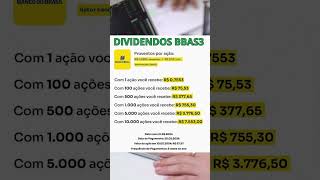 Dividendos BBAS3 #bbas3 #bbas #dividendos #dividendo #investimentos