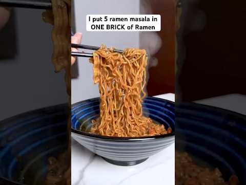 I put 5 RAMEN masalas in ONE Ramen Brick & PRANKED🤪 my sister! #foodchallenge