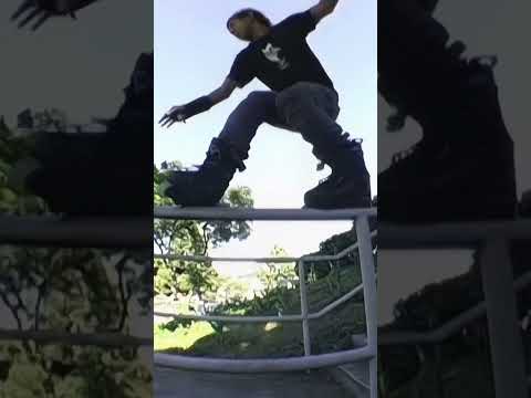 Incredible soul to drop bs nugen on a kink rail #rollerblading #inlineskatimg #shorts