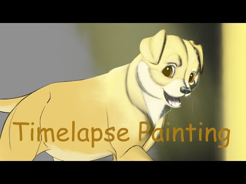 Puppy Character Design Illustration - Krita Timelapse