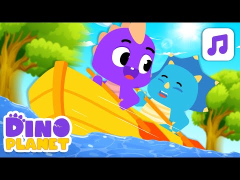 🛶🛶Row row row your boat + More Nursery Rhymes and Kids song | DINO PLANET