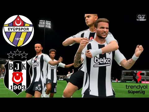 Eyüpspor - Beşiktaş Maçı |  Süper Lig 25.Hafta 24/25 (Maç Özeti)