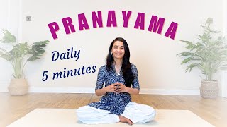 5 minute everyday breathing exercise to relieve stress and anxiety | Anulom Vilom Pranayama | Hatha