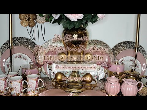 The Romantic Rose Glam Tea Station | Romantic Valentine's Day Décor | Styling My Way