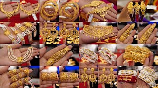 Matro 1 Gram Theke 😍 Biyer Sob Rokom Goyna o Gold Jewellery | Earrings/Necklace/Bala/Angti/Choker 12