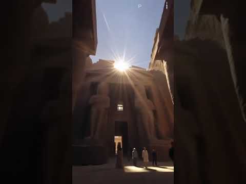 "The Abu Simbel Sun Festival, where the sun aligns perfectly to illuminate