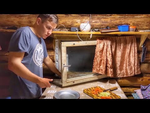 WINTER is coming! Alone in the TAIGA cabin, picking mushrooms, preparing the cabin for winter