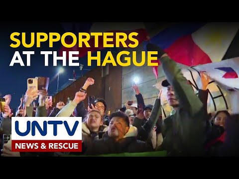 Pagdating ni Ex-Pres. Duterte sa The Hague, inabangan ng mga Pinoy supporters