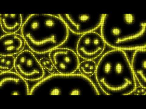 Yellow Warped LED Smiley Face Background || 1 Hour Looped HD