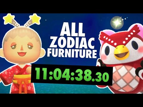 I Collected all ZODIAC FURNITURE as Fast as Possible in Animal Crossing New Horizons!