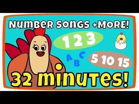 Counting from 1-10 song, Rainbow Colors + more | Kids Song Compilation | The Singing Walrus