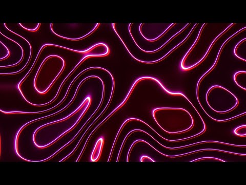 Abstract Pink And Red Neon wave pattern| Height Map Footage | 2 hours 4k Background