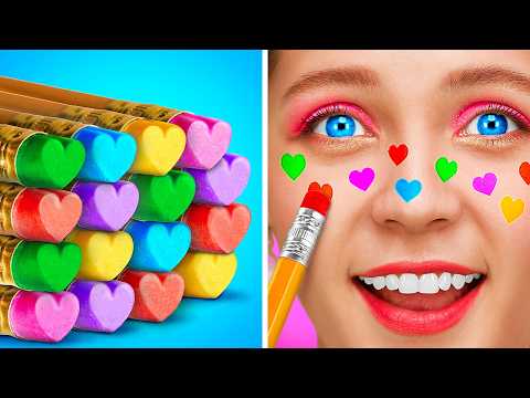 FANTASTIC BACK TO SCHOOL CRAFTS! Easy Rainbow Hacks for Smart Students by 123GO!