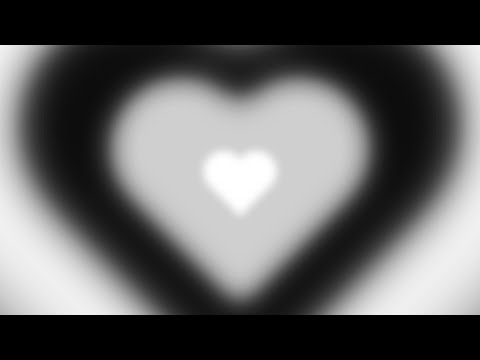 Blurred Black and White Y2k Heart Tunnel Background || 1 Hour Looped HD