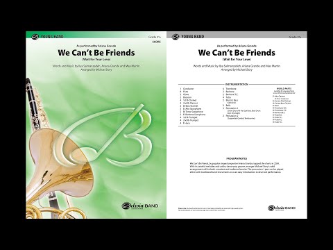 We Can't Be Friends, arr. Michael Story – Score & Sound