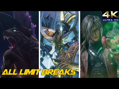 Crisis Core Final Fantasy VII Reunion - All Enemy Limit Break [4k]