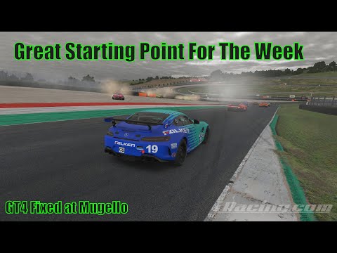 A great jump off point for the week GT4 Fixed at Mugello Race 1 Road to 5K sports car rating