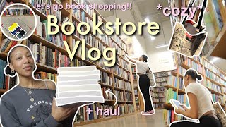 *Cozy* Bookstore Vlog ⛅️📖🍵 + Haul!! Half Priced Books & Target!