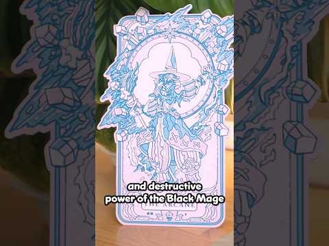 3D Printed Video Game Tarot Card | Black Mage from Final Fantasy! #3dprinting #finalfantasy